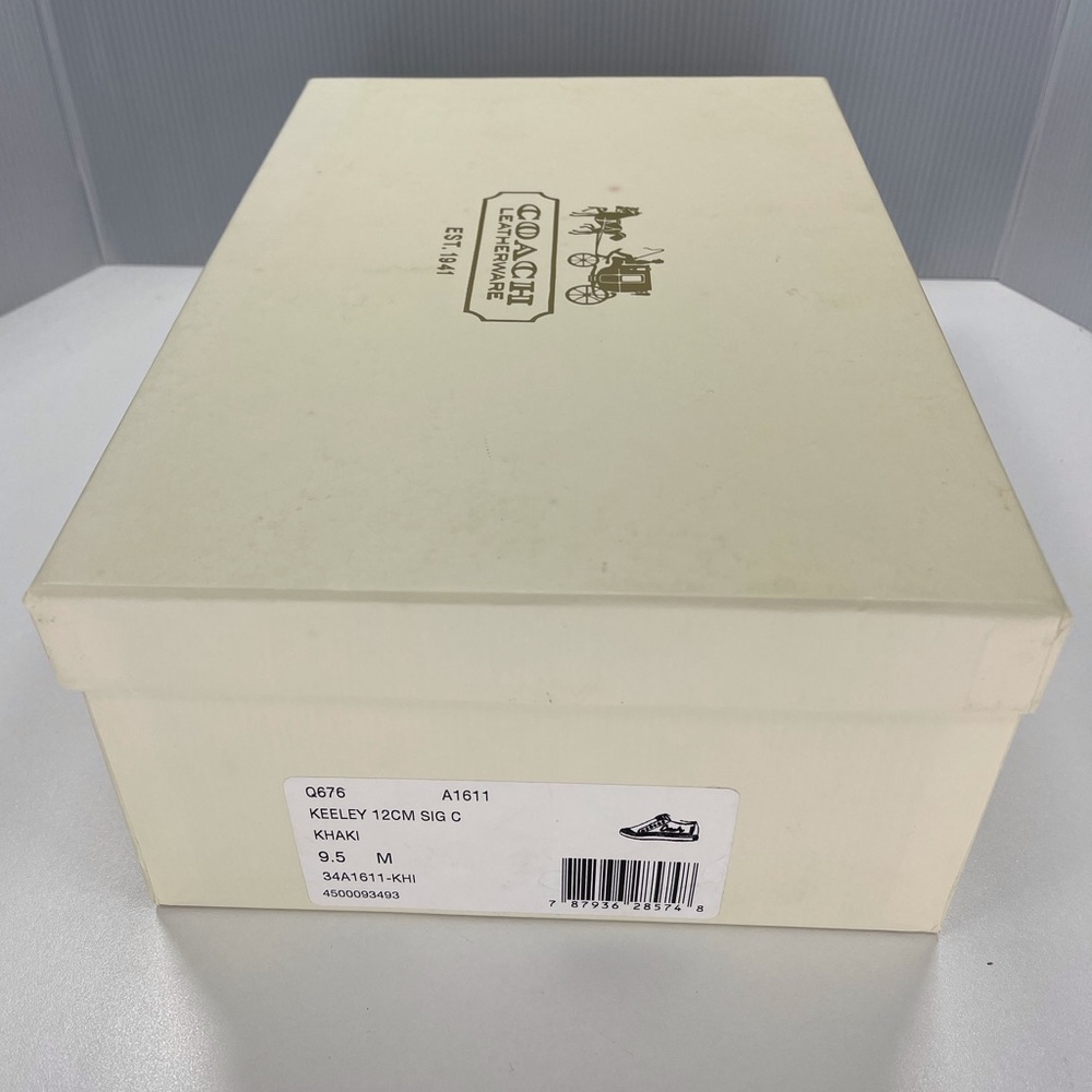 Coach Keeley Khaki Signature C Sneakers Slip On Shoes, Size 9.5 - Picture 11 of 12